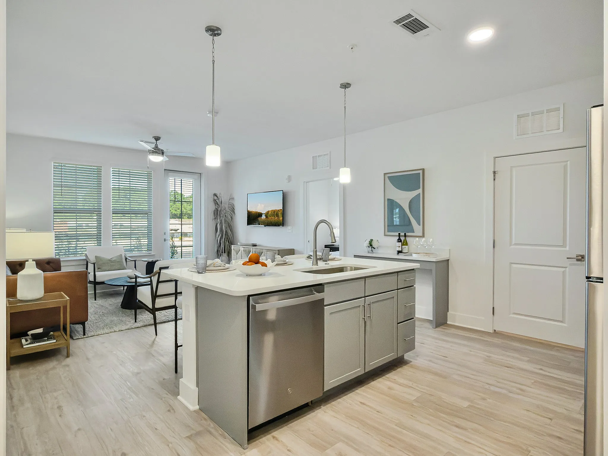 modeled kitchen with island