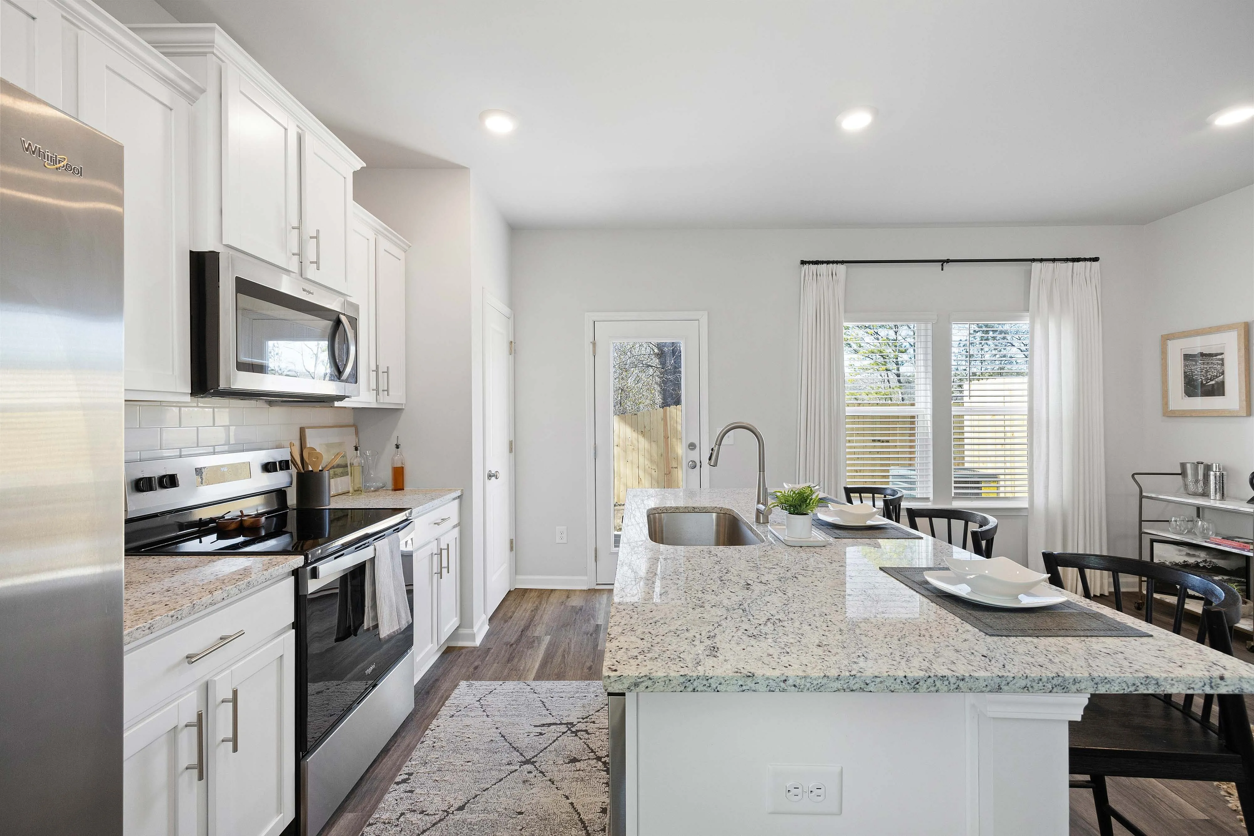 kitchen with prep island