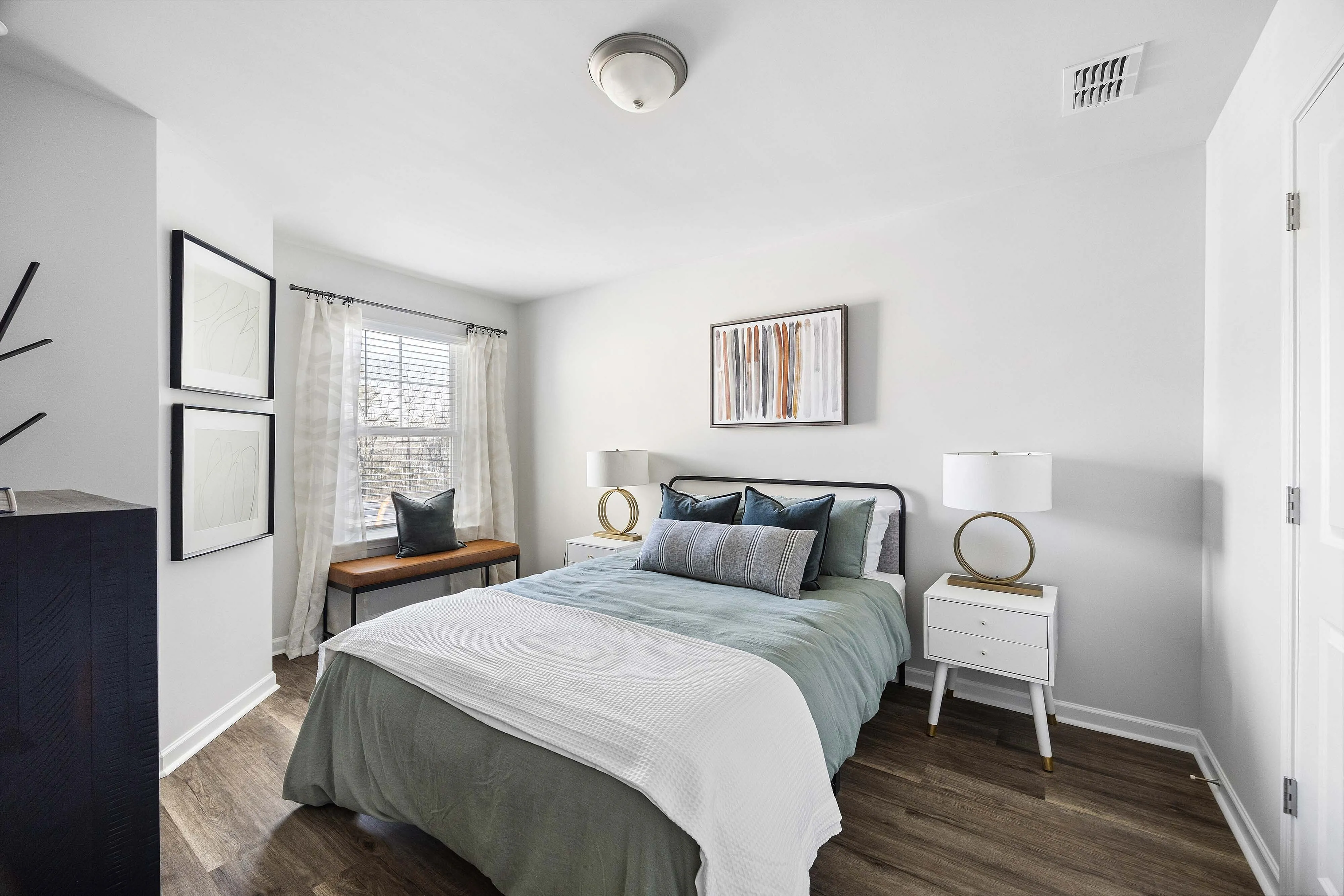 guest bedroom with natural lighting