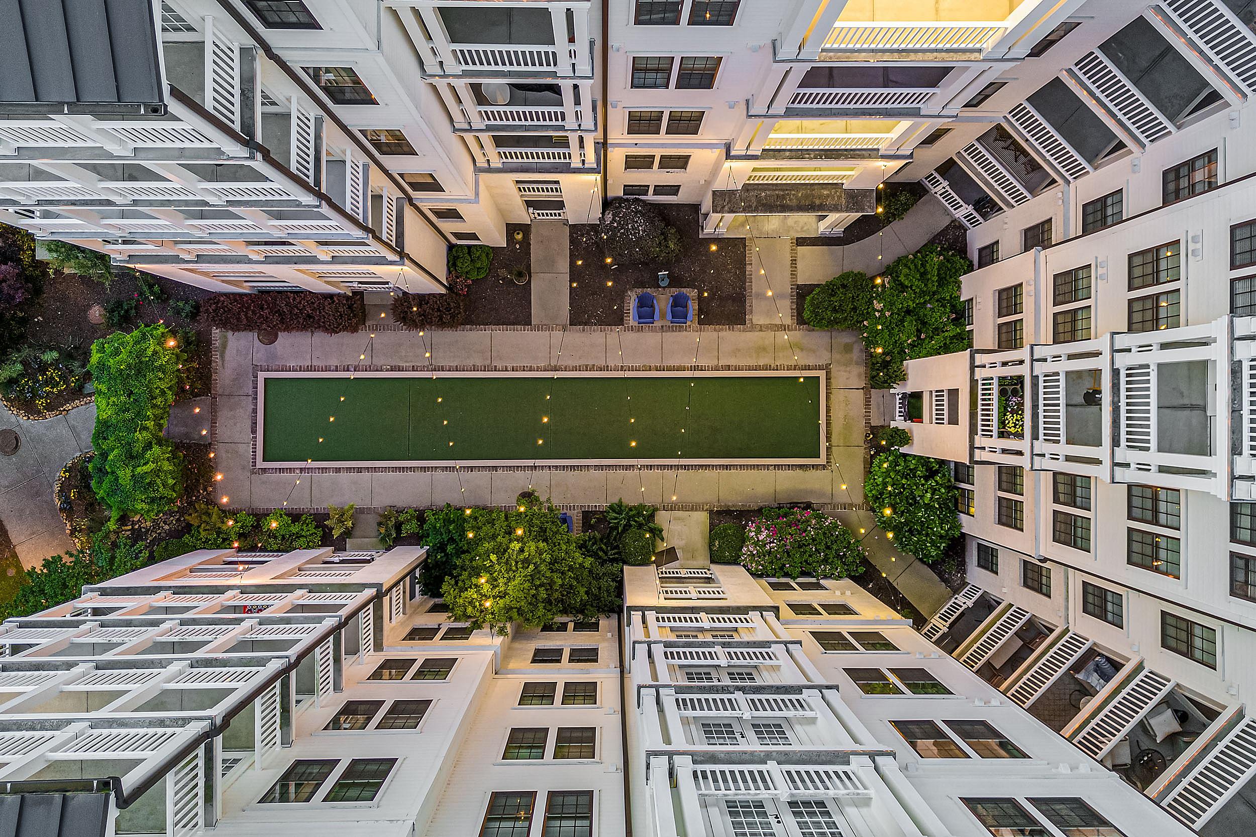 Drone of the courtyard