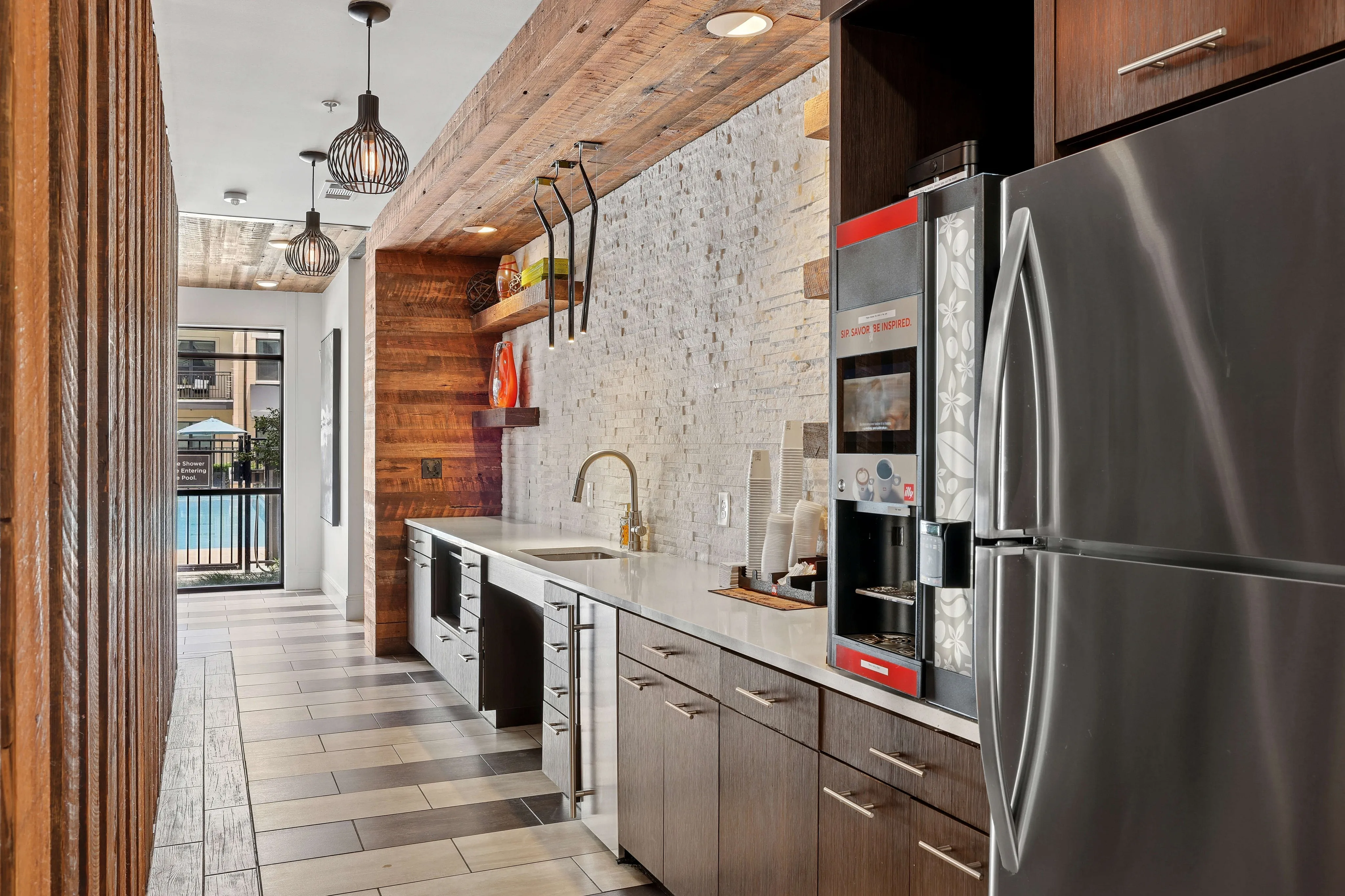 Clubroom kitchen area