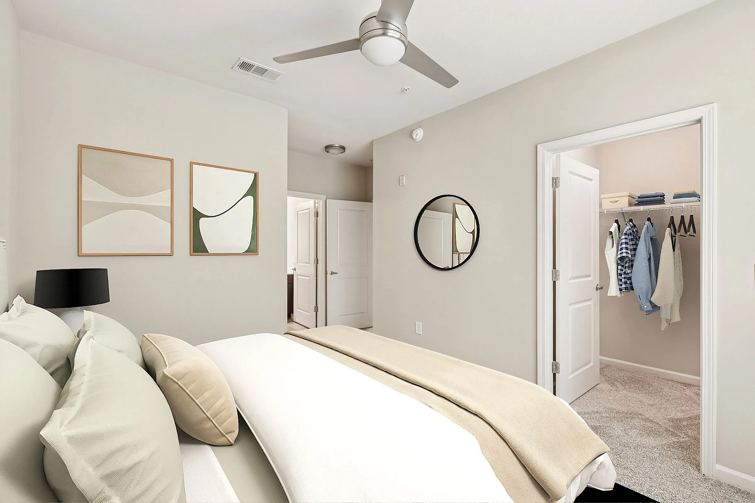 Primary bedroom with large walk-in closet