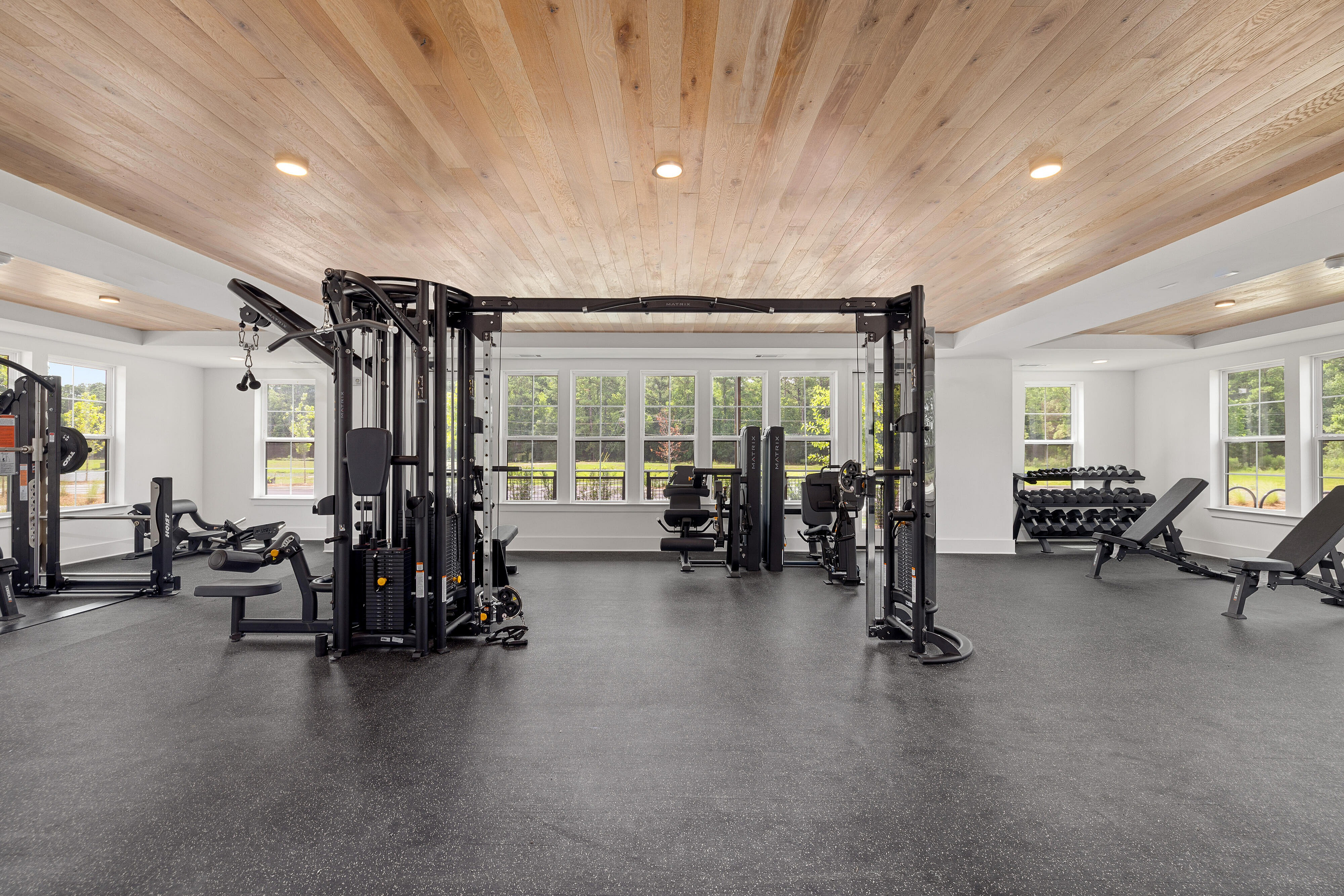 fitness center with equipment