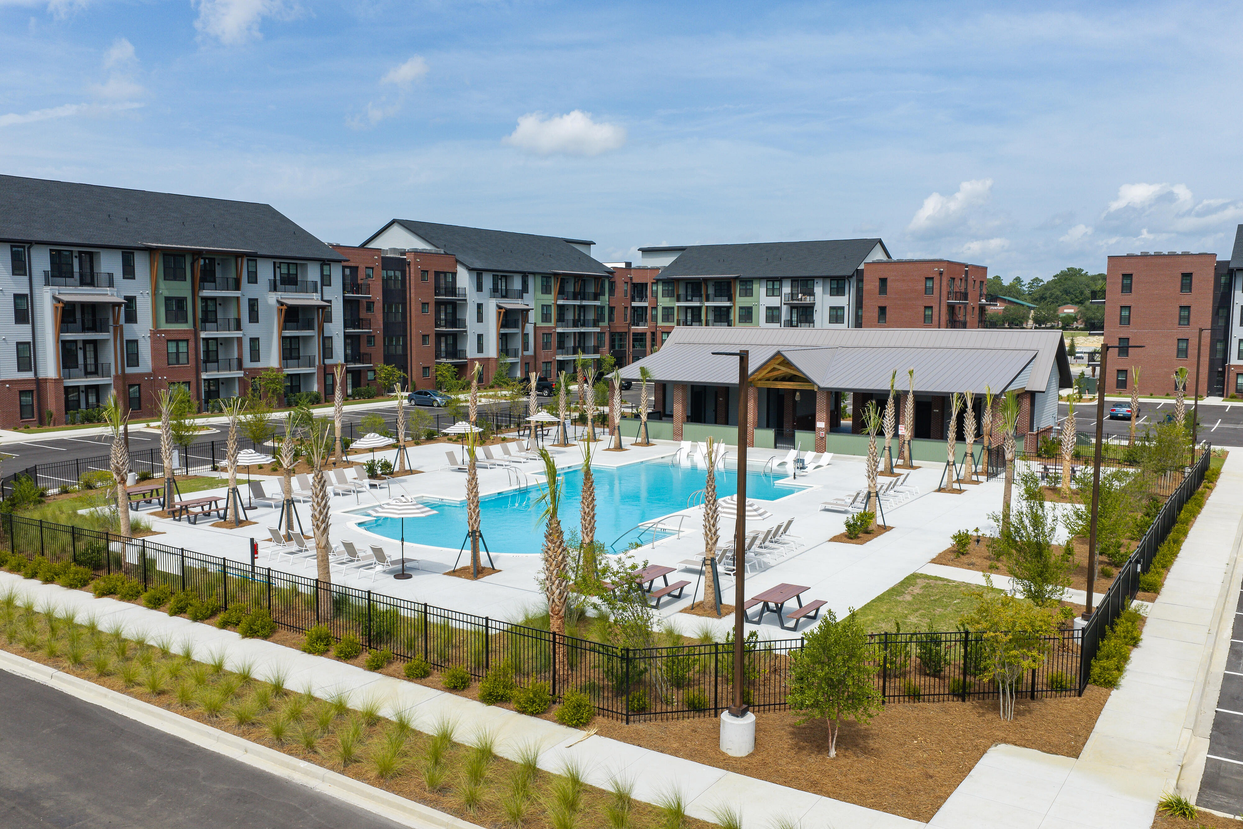 aerial of pool