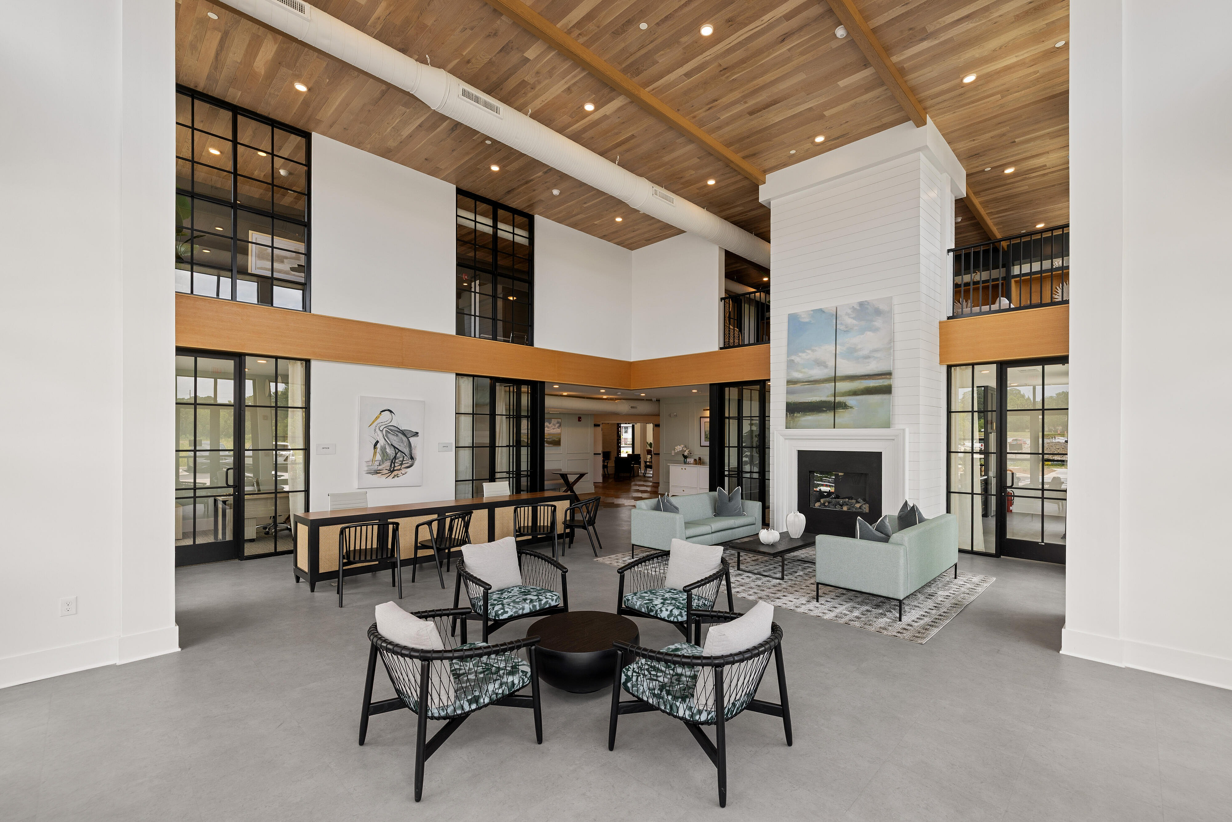 interior of community with seating