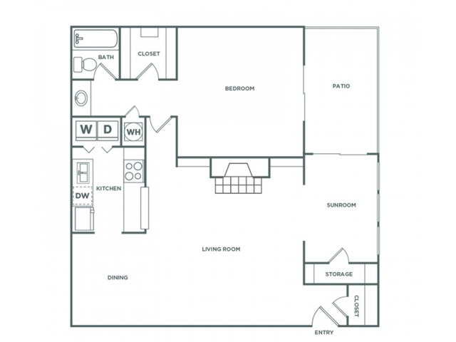 1BRE - 1 Bedroom - Elite Floor Plan Image