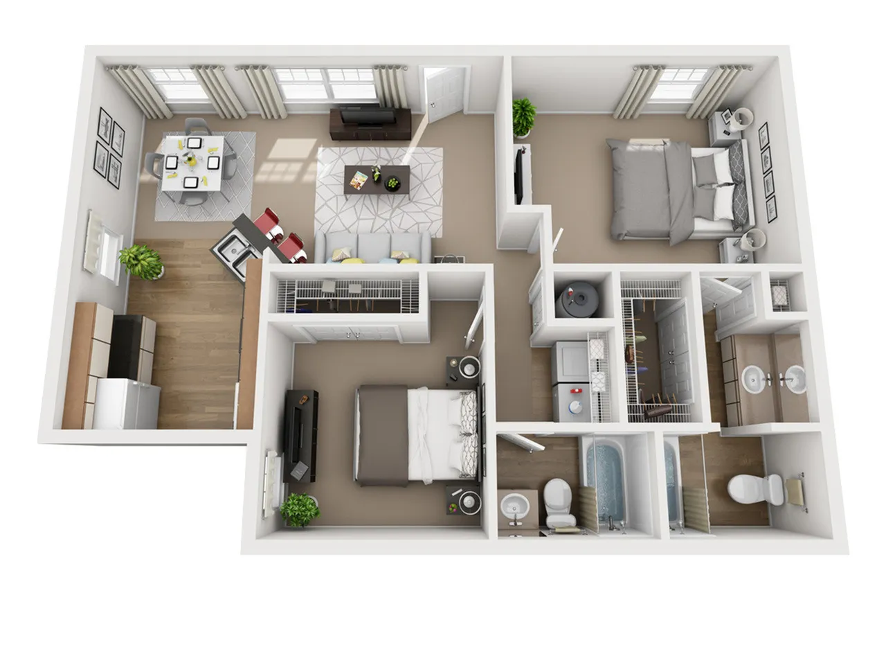 2 Bedroom Floor Plan Image