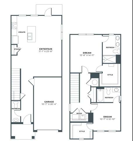 Two and Three-BR Townhomes in Acworth, GA | Floor Plans