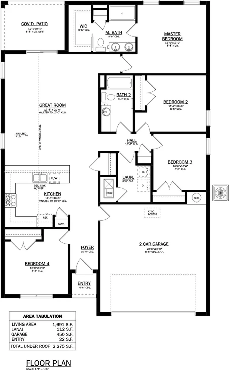 4 bedroom floor plan