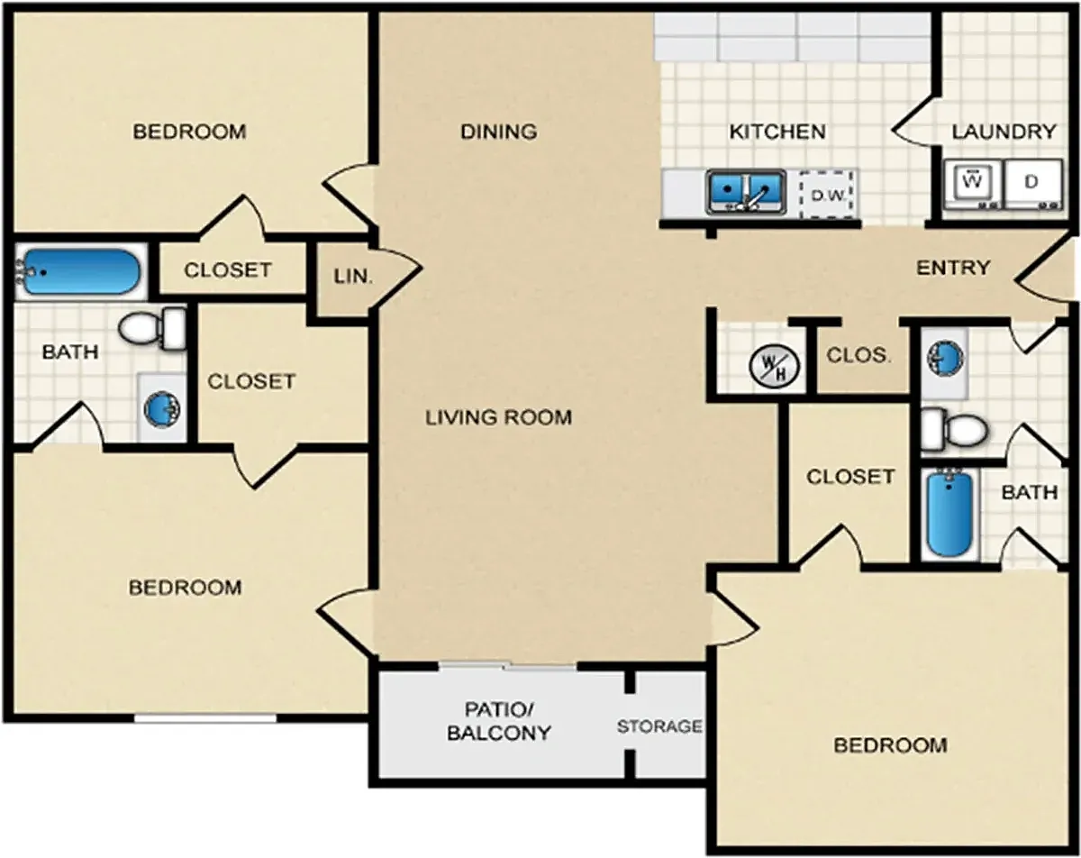 3BR Floorplan