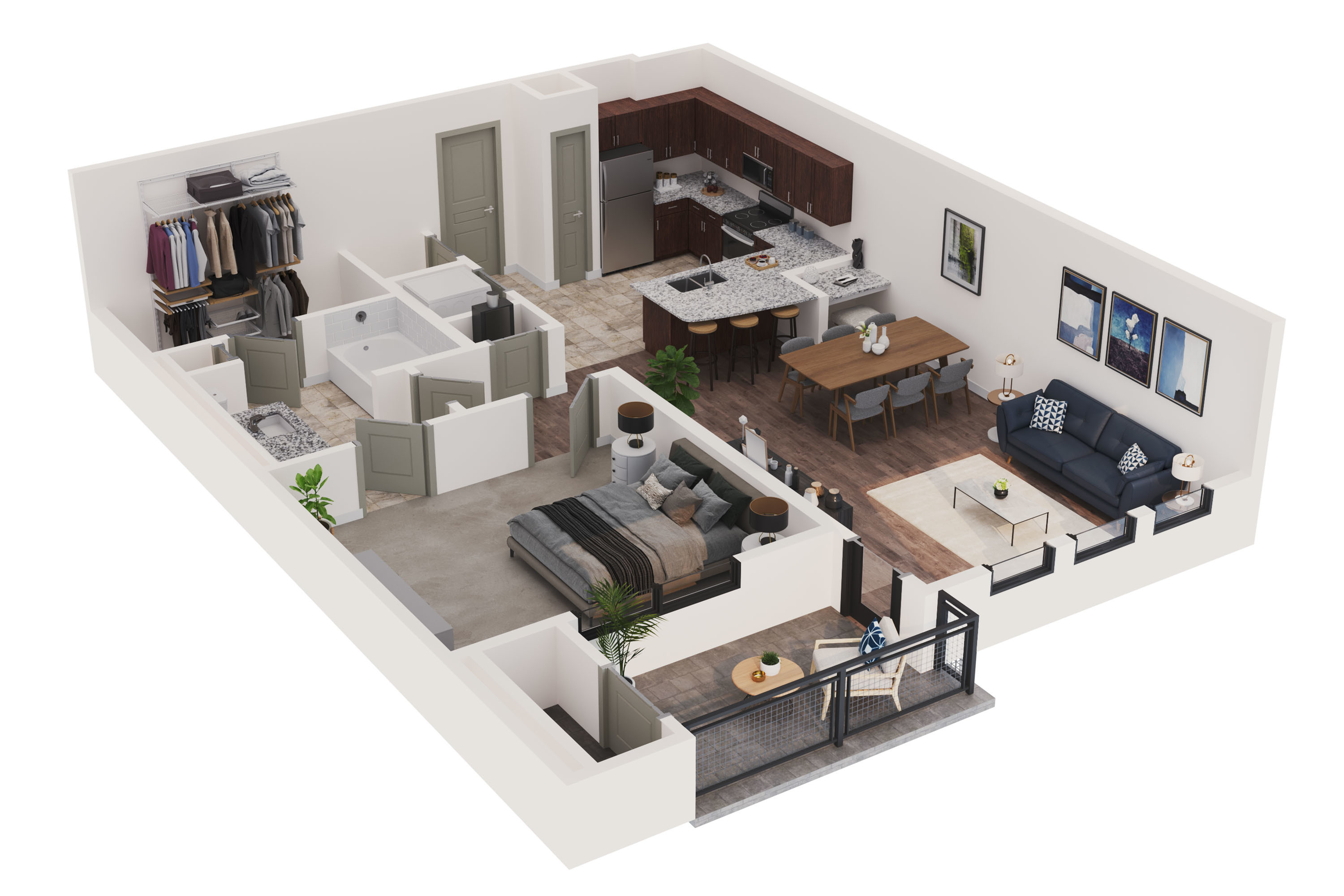 Congress Grove - One-Bedroom Floorplan