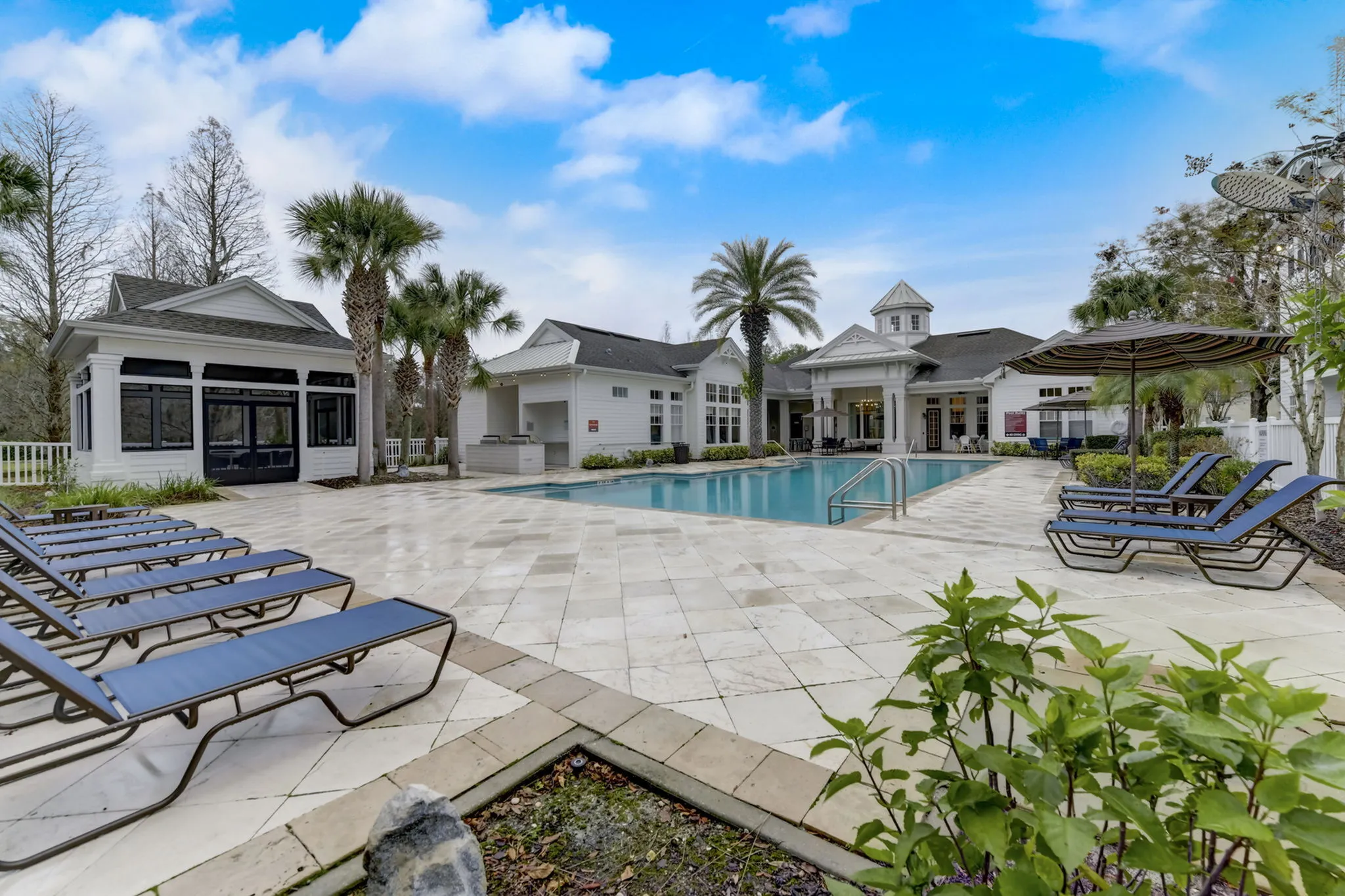 Pool with chairs