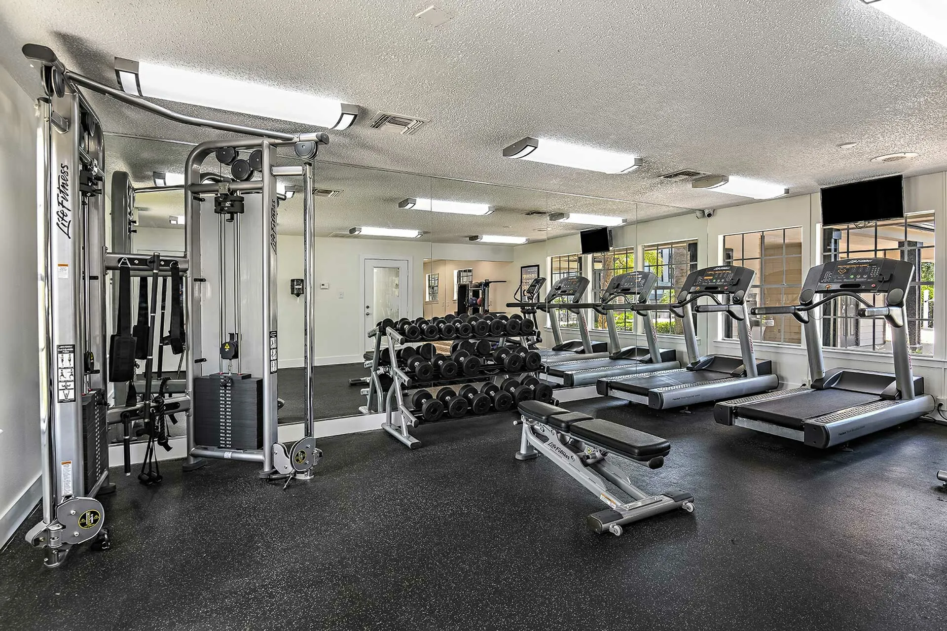 fully-equipped fitness center