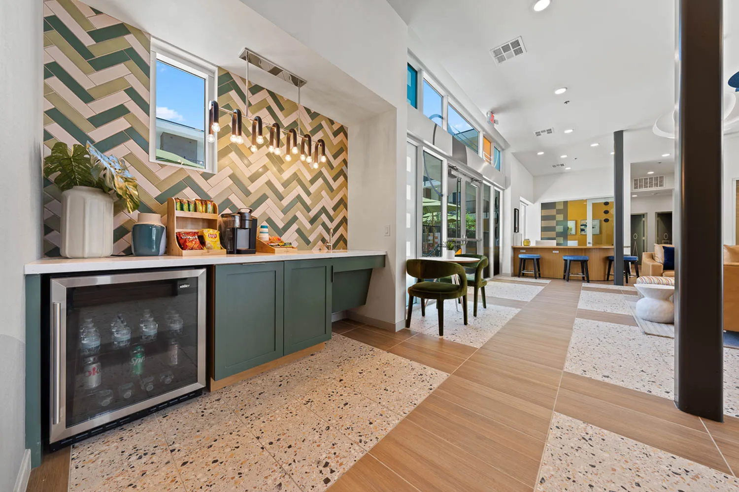 resident clubhouse with coffee bar