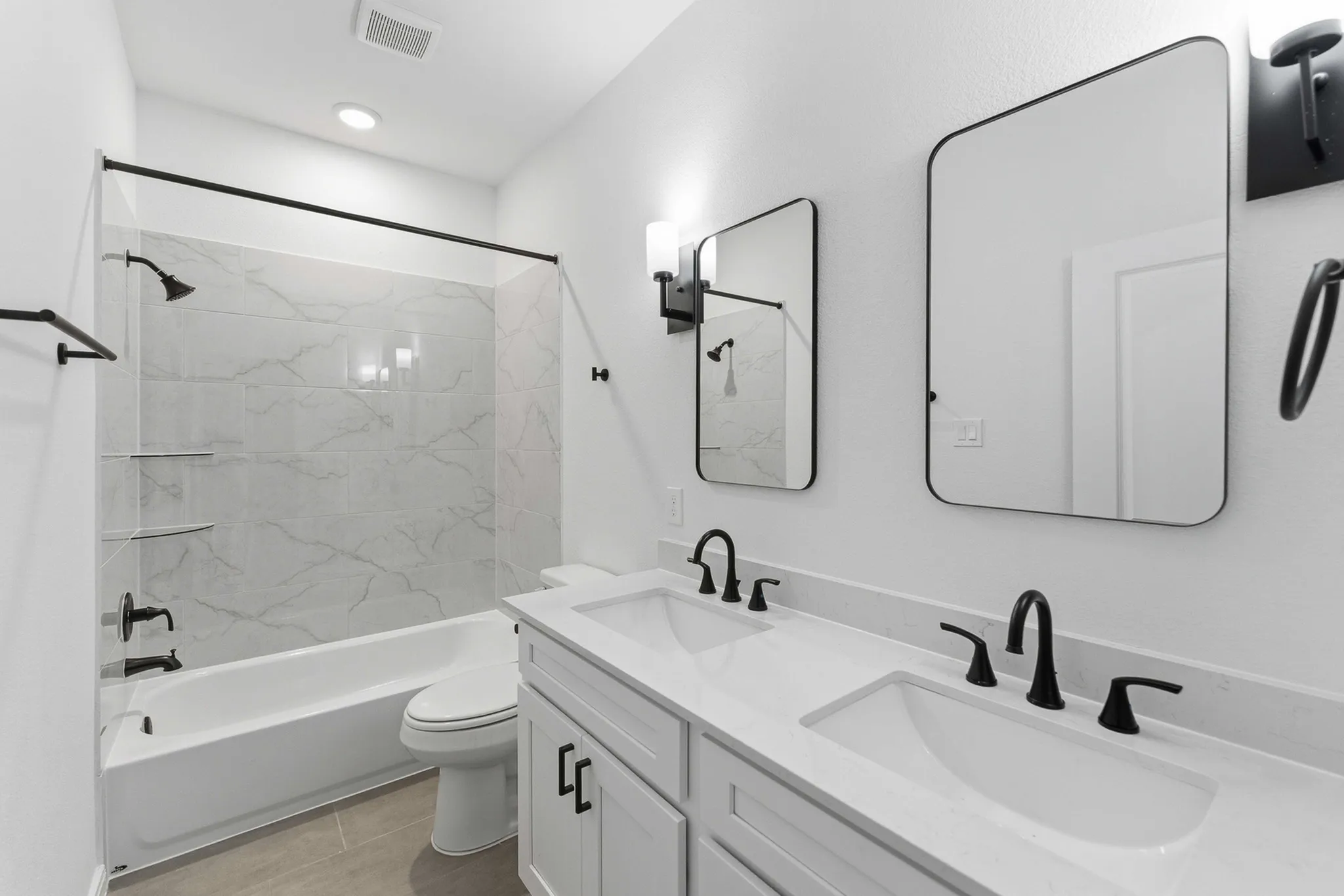 marble tile in shower