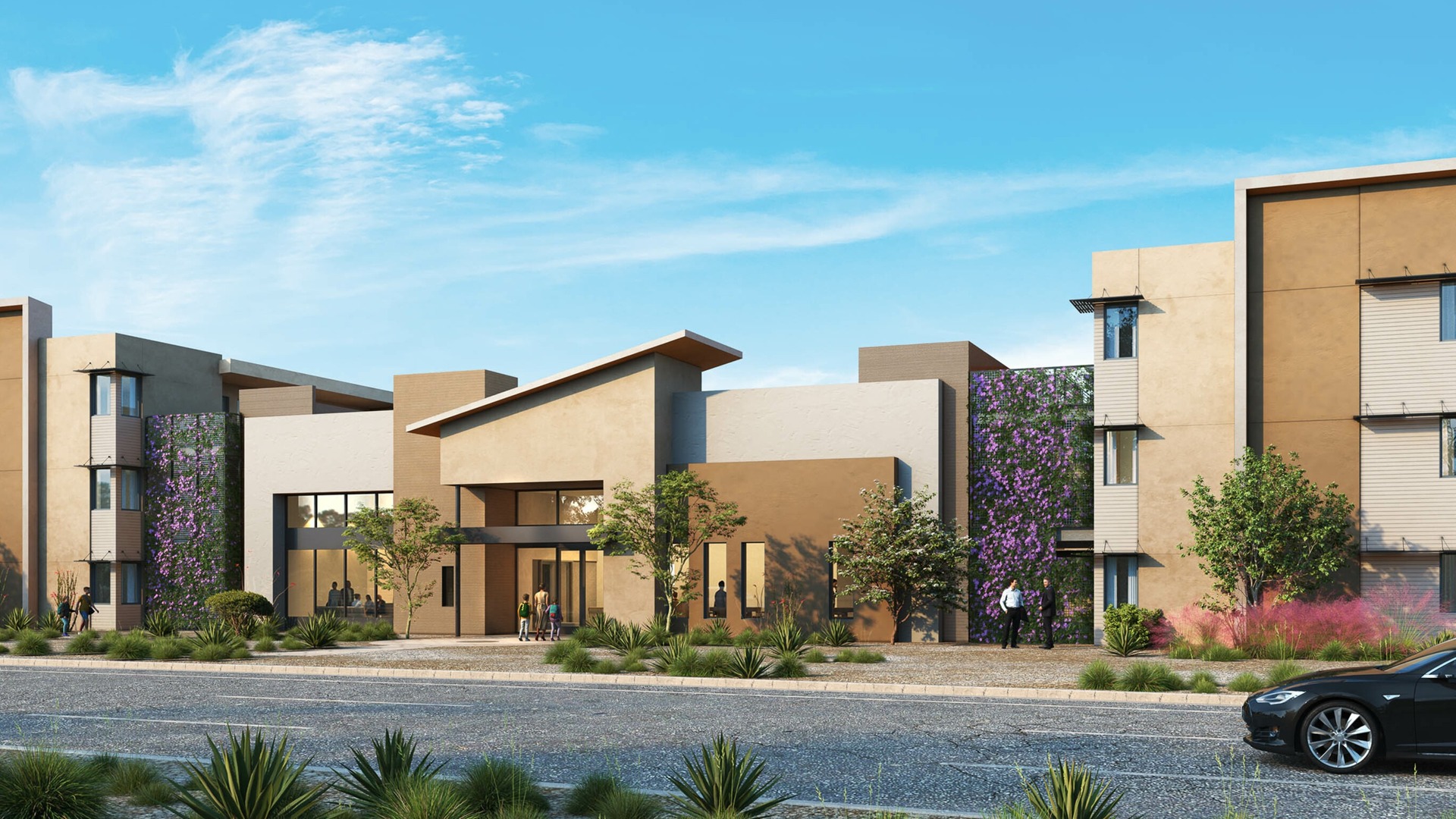 Illustration of Eco Conscious Apartment Penthouse View Exotic Location Tour