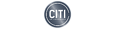 Stylish Citi on Camelback logo with modern circular design on a sleek dark background.