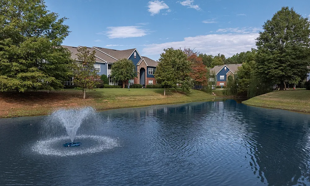 Lake with walking paths