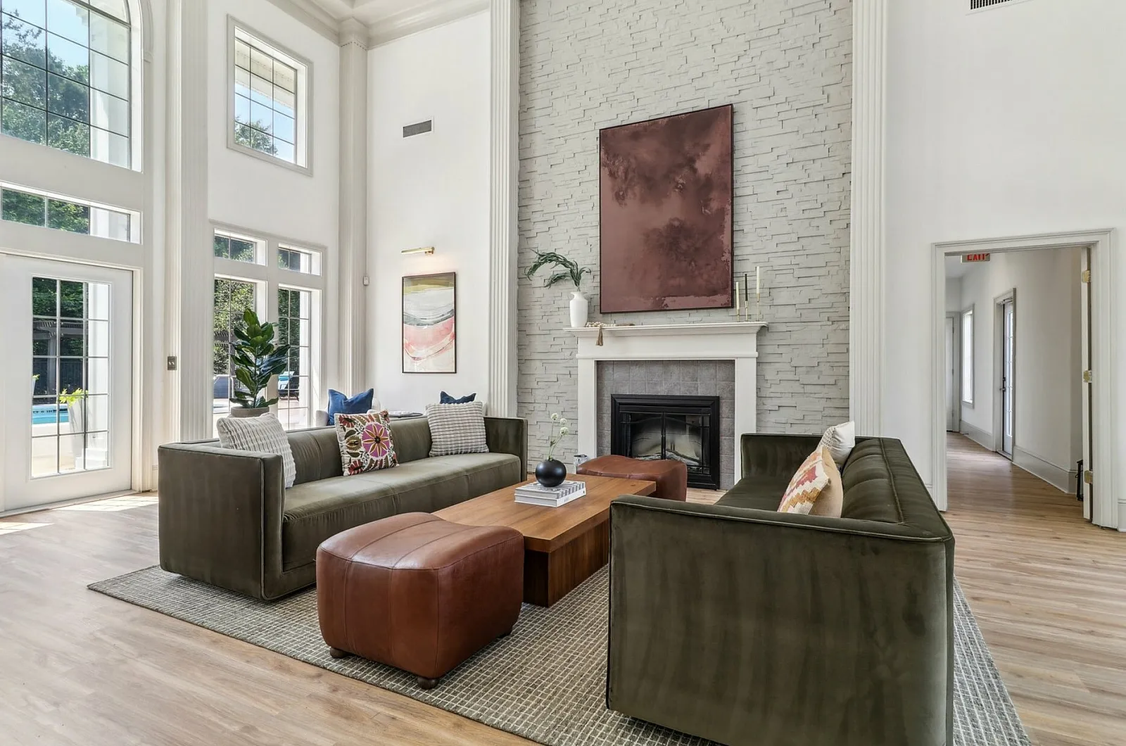 Clubroom at Varia at Oakcrest with Fireplace