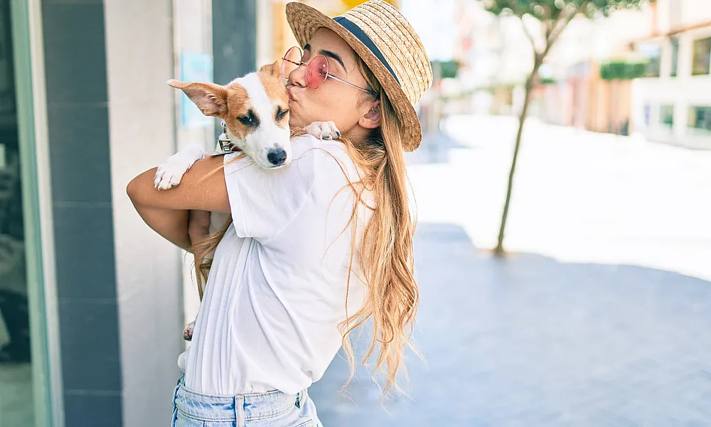 Girl and her dog