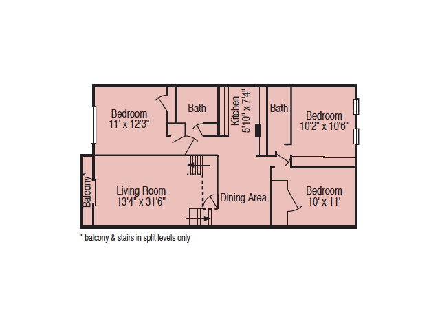 Single Room-In three bedroom unit.