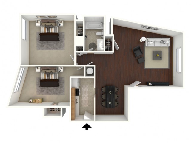 2 Bed 1 Bath