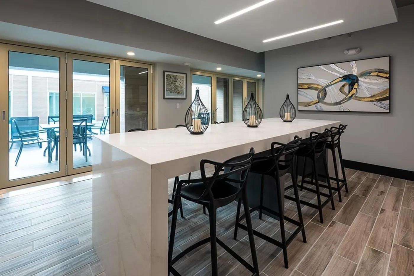 Social lounge with kitchen