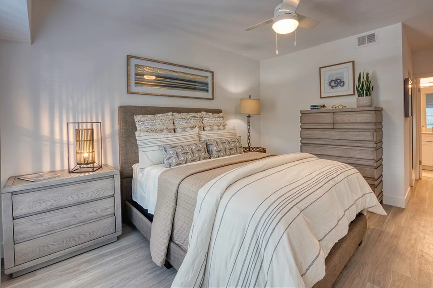 Model apartment bedroom