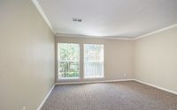 Bright and inviting empty room with plush carpet and large windows letting in natural light.