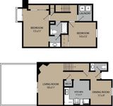 Pinyon Pine Two Bedroom Townhome Floorplan