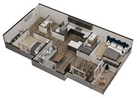 2 bed 2 bath with master suite and 2nd full-size bath with laundry
