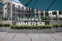 Outdoor pool area with