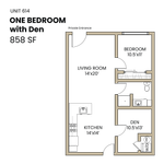 One Bedroom Den Example