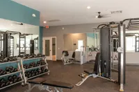 The Nese fitness center includes equipment to do a number of weight and strength training circuits.