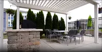 Grill, gather, and dine under the pergola—it’s all right here.