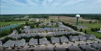 An aerial view of Hamilton Station Apartments in Pendleton—peaceful, well-placed, and thoughtfully designed for everyday living.