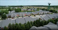 Hamilton Station’s layout from above highlights the open green space and calm, residential setting that defines life in Pendleton.