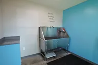 Your four-legged roommates get the VIP treatment too, thanks to a pet spa with a full wash station right onsite.