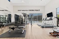 The Kinsley Forest fitness center is available to residents 24-hours a day and includes cardio equipment and weights.