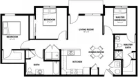 The C1 floor plan gives you room for more with an open-concept layout, multiple walk-in closets, and in-home laundry.