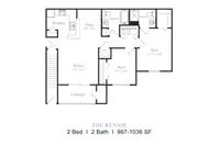 Smart space, stylish living — The Rennie’s two-bedroom, two-bath design is ideal for relaxing, entertaining, and everything in between.