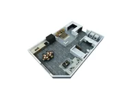 Elegant 3D floor plan featuring a modern one-bedroom layout, open living area, full kitchen, and stylish bathroom.
