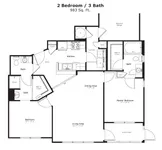 Glacier Spacious 2 bedroom, 3 bath floor plan