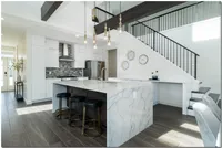 Gourmet Kitchens with Waterfall Countertop