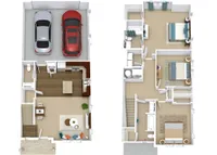 C2 3 Bedroom 2.5 Bath w/ 2 Car Garage