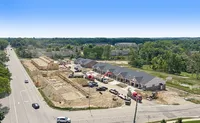 Aerial view showcasing our growing community and spacious townhome setting