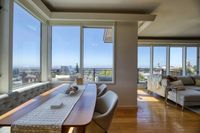 Floor to ceiling views of the bay