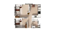 2 Bedroom x 1 Bath A