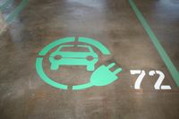 Convenient EV charging station spots for resident vehicles.