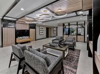 Visit our modern lobby with modern seating and sophisticated decor.